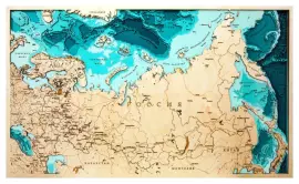 Wooden multilayer map "Map of Russia No. 1" to order
